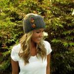 Charcoal Gray Head Wrap Wi..