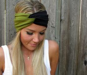 Vintage Turban Style Stretch Jersey Knit Headband - Build a Turban - Mix & Match