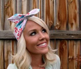Vintage Inspired Pin Up Dolly Bow Reversible Headband With Easy Twist
